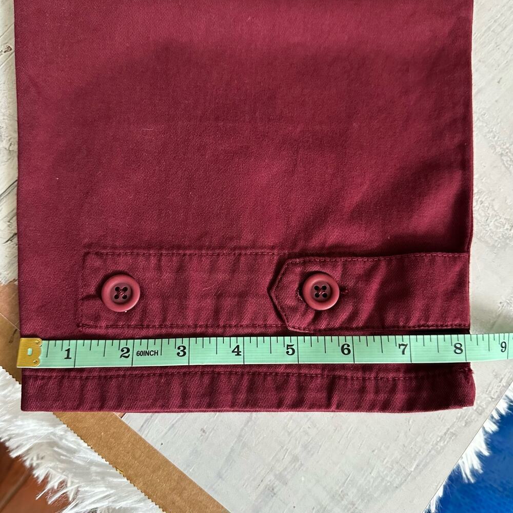 Pistola Tammy High Rise Trouser Exposed Buttons Pants Size 30 Merlot - Picture 14 of 15